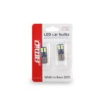 Set becuri auto cu LED CANBUS compatibil T10e W5W 8 SMD Alb 12/24V, destinat competitiilor auto sau off-road - imagine 2