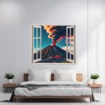 Folie imprimata color pentru decor perete locuinta, dimensiune 125 x 110cm, model: VIEW TO HAVEN 11