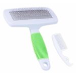 Perie de par alba cu verde pentru animale AVX-ZW3C - imagine 3