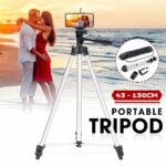 Trepied fotografic din aluminiu, compact, cu suport mobil 3D + Telecomanda Bluetooth