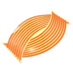 Set 16 inele din autocolant pentru jante culoare Orange Lucios - imagine 2