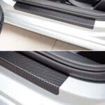 Set 4 bucati protectie praguri Carbon 3D Universal culoare neagra - imagine 4