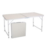 Masa Pliabila din aluminiu cu blat MDF pentru picnic, dimensiune 120 x 60 cm - imagine 2