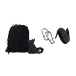 Hamac turistic din nylon cu plasa de tantari, culoare neagra, dimensiuni 260 cm x 140 cm - imagine 3
