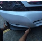 Set 2 buc. aripioare Racing, prelungire bara tuning din plastic culoare neagra - imagine 2