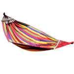 Hamac Multicolor Dublu (2 persoane), 190 x 150 cm, cu bara de 40 cm - ROSU - imagine 3