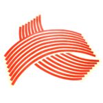 Set 16 inele din autocolant pentru jante culoare Rosu Lucios - imagine 2