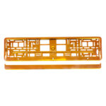 Suport numar inmatriculare din plastic, calitate Premium, culoare ORANGE - imagine 3