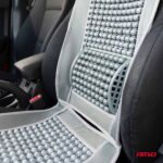 Husa scaun auto cu bile de masaj si suport lombar, dimensiuni 97 x 44 cm, culoare Gri - imagine 3