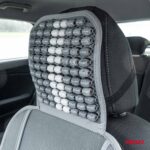 Husa scaun auto cu bile de masaj, suport lombar si tetiera, dimensiuni 131 x 46 cm, culoare Gri - imagine 4
