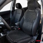 Husa scaun auto cu bile de masaj, suport lombar si tetiera, dimensiuni 126 x 44 cm, culoare Neagra - imagine 2