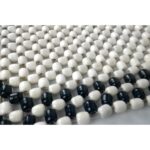 Husa auto cu bile de masaj din lemn (alb cu negru) - imagine 3