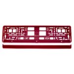 Suport numar inmatriculare din plastic, calitate Premium, culoare ROSIE - imagine 2