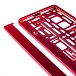 Suport numar inmatriculare din plastic, calitate Premium, culoare ROSIE - imagine 4