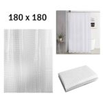 Perdea de dus semitransparenta din PEVA, dimensiune 180 x 180 cm - imagine 2