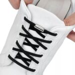 Sireturi elastice SMART pentru incaltaminte cu clema metalica, culoare neagra - imagine 4