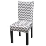 Husa universala pentru scaune clasice, model WAVE, culoare GRI + ALB - imagine 2