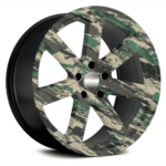 Set 4 Folii Imprimate Outdoor cu EcoSolvent, autoadezive, pentru decorarea jantelor auto, dimetru 60 cm, model FJT-19 - imagine 2