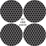 Set 4 Folii Imprimate Outdoor cu EcoSolvent, autoadezive, pentru decorarea jantelor auto, dimetru 60 cm, model FJT-26 - imagine 4