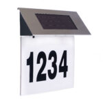 Placa numar casa iluminata LED, incarcare solara, carcasa din INOX - imagine 2
