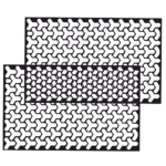 Set 2 folii autoadezive decupate pentru decorarea stopurilor auto, dimensiune 2 x 48 x 30cm, culoare Negru Mat, model HONEYCOMB TRIANGLE - imagine 4