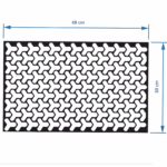 Set 2 folii autoadezive decupate pentru decorarea stopurilor auto, dimensiune 2 x 48 x 30cm, culoare Negru Mat, model HONEYCOMB TRIANGLE - imagine 6
