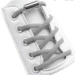 Sireturi elastice SMART pentru incaltaminte cu clema metalica, culoare gri - imagine 3