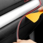 Banda decor interior crom TUNING, 5m, ROSU - imagine 2
